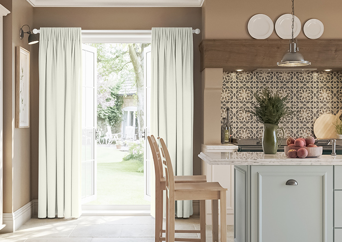 Akoya Faux Silk, Lustre Chalk - Made to Measure Curtains - Image 3